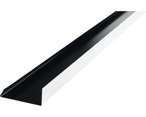 PRECIT Randhoek slagregenschort voor dakpanplaat, RAL9005 zwart, 1000x100 mm