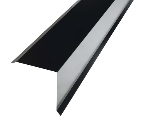PRECIT Randhoek voor dakpanplaat, metaal RAL9005 zwart, 1000x95x100 mm