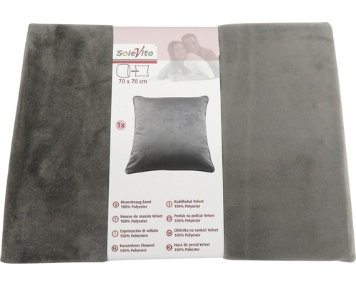SoleVito fluwelen kussenhoes 70x70 centimeter van polyester