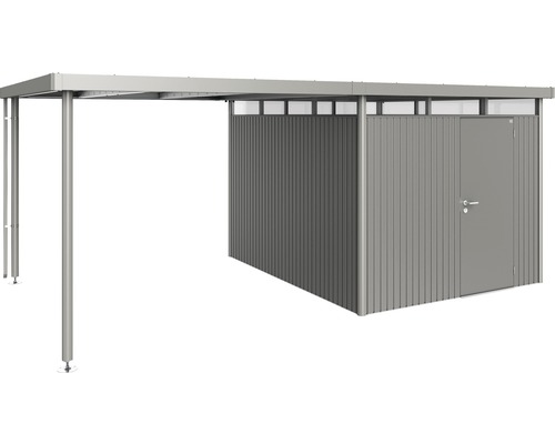 Metalen carport met gereedschapsschuur