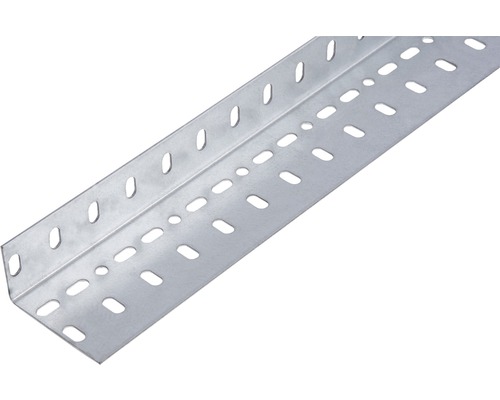 GAH.ALBERTS Hoekprofiel Conceptor 60x35x1,5 mm verzinkt, 200 cm Geperforeerde montagehoek van metaal