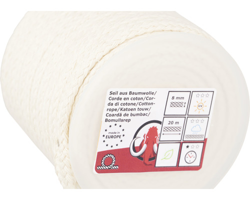 Rol katoenen touw, diameter 8 millimeter, lengte 20 meter