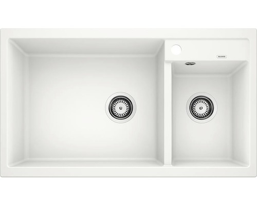 Spoelbak met twee bakken en afdruiprek