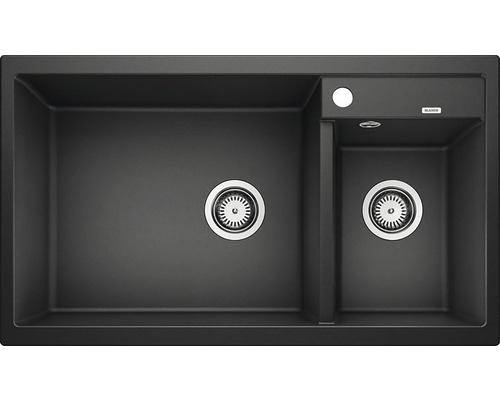 Spoelbak met twee bakken en afvoergarnituur