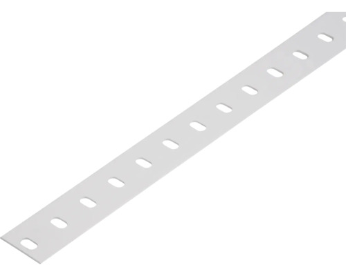GAH.ALBERTS Platte stang Conceptor 35x1,5 mm wit, 200 cm Metalen geperforeerde band