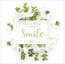 PURE LIVING Schilderij glas Smile 20x20 cm