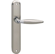 Metalen deurklink met lang schild
