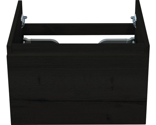 Wastafelonderkast in donkere houtlook