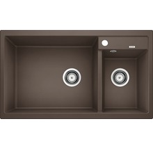 Spoelbak met twee bakken en afvoeren