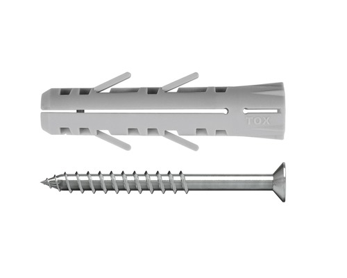 TOX Spreidplug Barracuda SD 5/25+S (schroeven + pluggen), 12 stuks Kunststof spreidplug met schroef