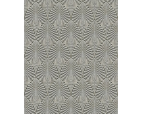 RASCH Vliesbehang 535853 grafisch grijs/goud Behang met verenmotief voor wanddecoratie