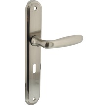 INTERSTEEL Deurkruk paar Bjorn op schild met sleutelgat SL56 nikkel mat