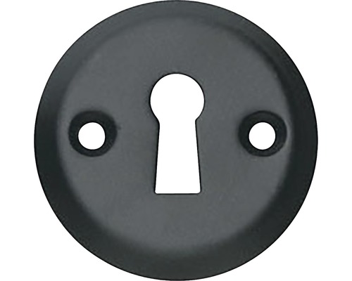 INTERSTEEL Rozet rond met sleutelgat zwart mat