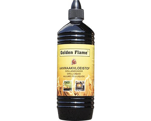 GOLDEN FLAME Aanmaakvloeistof 1 ltr Fles met aanmaakvloeistof voor de barbecue van Golden Flame
