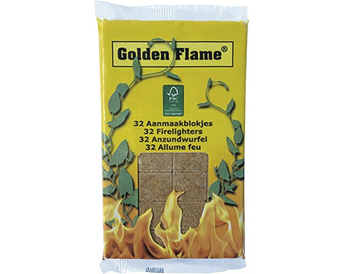 GOLDEN FLAME Aanmaakblokjes bruin 32 st