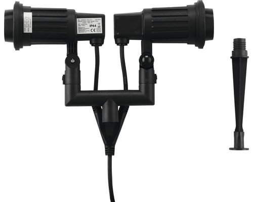 Dubbele spot met grondspies voor buiten