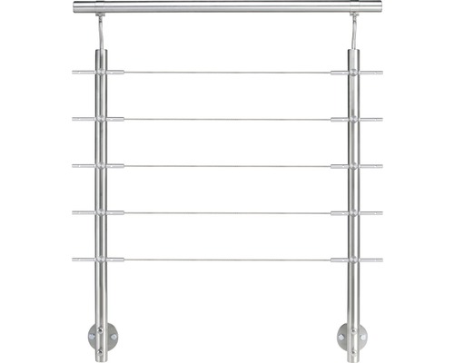 Reling met roestvrijstalen kabels