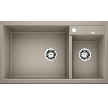 Spoelbak met twee bassins en afdruiprek