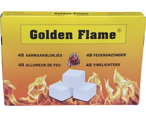GOLDEN FLAME Aanmaakblokjes wit 48 st Verpakking met 48 aanmaakblokjes