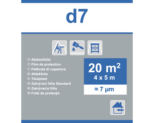 Afdekfolie met een oppervlakte van 20 vierkante meter