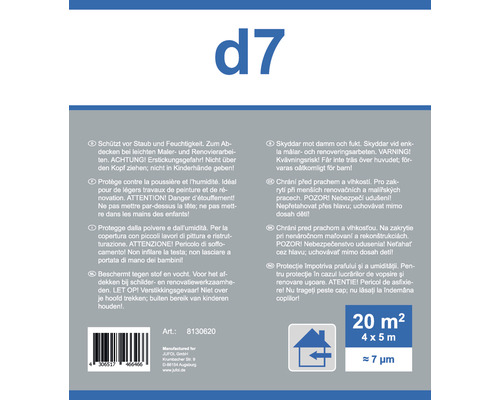 d7 afdekking ter bescherming tegen stof en vocht