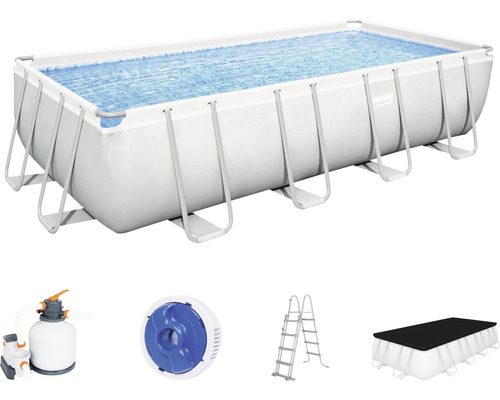 BESTWAY Framepool set Power Steel™ vierkant wit 549x274x122 cm, incl. toebehoren