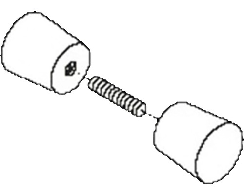 Schets van een deurvanger met veer