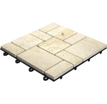 Tegelmodule van travertin op kunststof onderconstructie