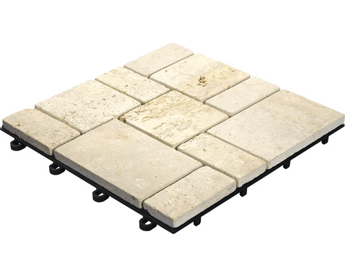 Tuintegel kliksysteem kalksteen 30x30 cm
