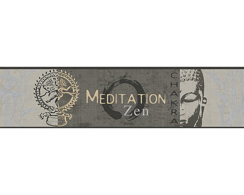 A.S. CRÉATION Behangrand vlies 94314-1 Only Borders meditation grijs 5 m x 13 cm