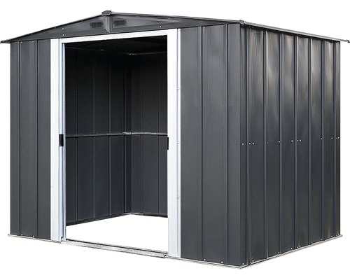 Metalen tuinhuis met schuifdeur