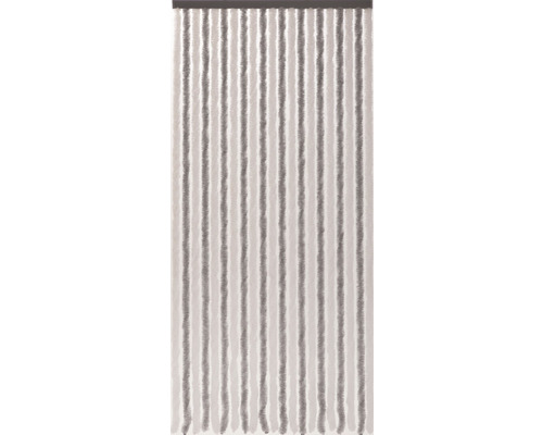 CONACORD Deurgordijn velours kattenstaarten zilver/wit 100x200 cm