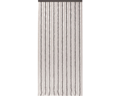 DECONA Deurgordijn velours kattenstaarten zilver/wit 100x200 cm Lamellen gordijn met verticale strepen