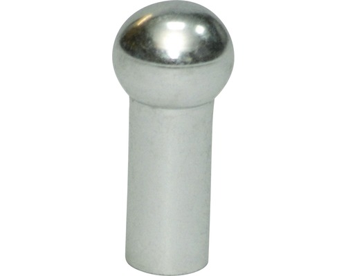 Meubelknop aluminium glans chroom Ø 12 mm