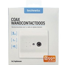 TECHNETIX Coax wandcontactdoos 1-gats wit-thumb-1