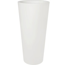 Witte bloempot van kunststof