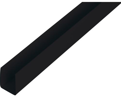 KAISERTHAL U-profiel 10x21x10x1 mm kunststof zwart 260 cm U-profiel voor gebruik in de bouw