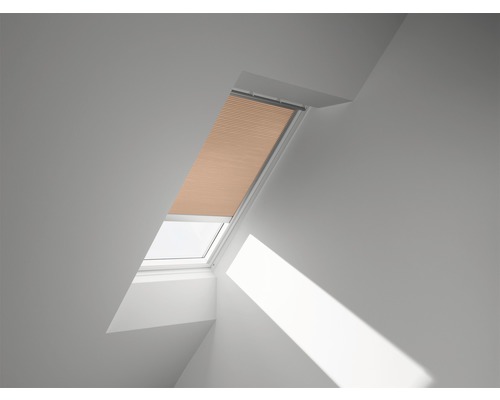 VELUX Plissé honingraat verduisterend elektrisch FMC C02 1049S peach Dakvenster met plisségordijn voor verduistering