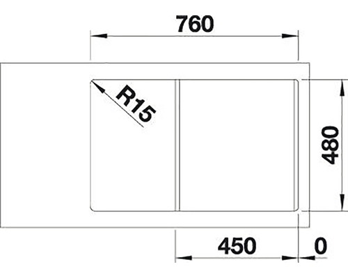 Producttekening met afmetingen: 760, 480 en 450.