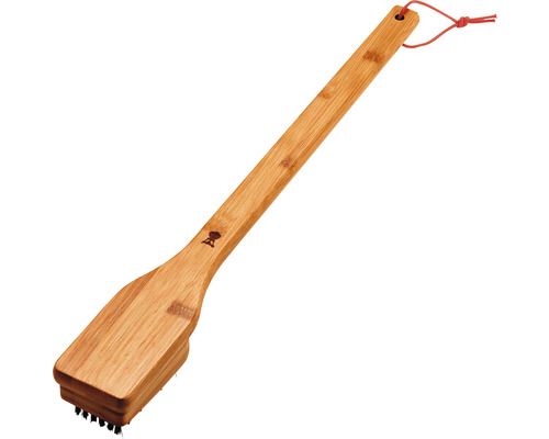 Barbecueborstel van bamboe met ophangsysteem