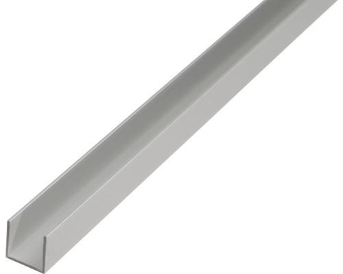 KAISERTHAL U-profiel 12x8,6x12x1,3 mm aluminium zilver 200 cm