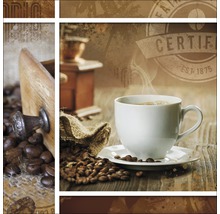 Decoratief paneel met koffiemotief en kop