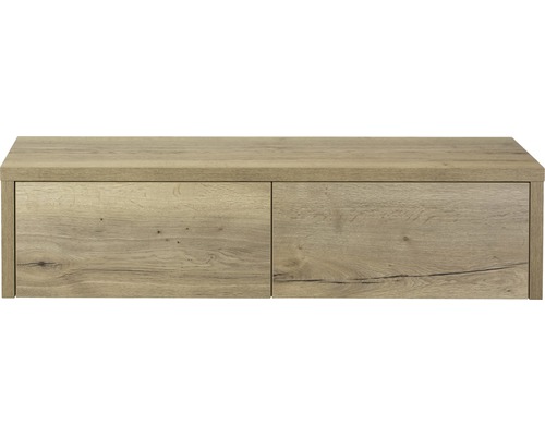 SANOX Badkamermeubelset Bloxx met wastafelblad 35x140x45 cm natuur eiken