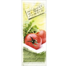 Illustratie met tomaten en tekstfragmenten
