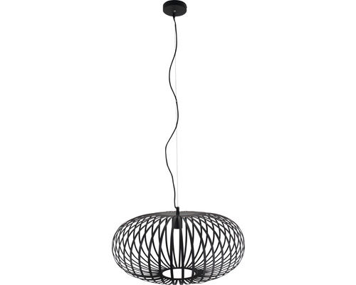 Zwarte hanglamp met modern, open design
