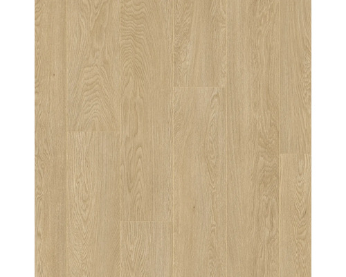 Close-up van een lichte laminaatvloer met houtnerf