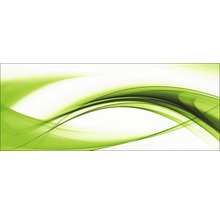 Abstracte groene golfvorm op witte achtergrond