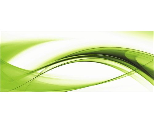 Abstracte groene golfvorm op witte achtergrond