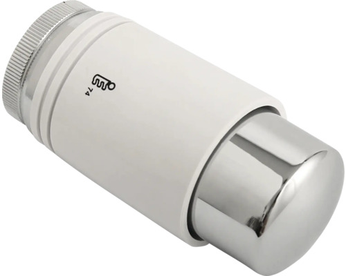 Luxe thermostaatknop wit/chroom M30 Luxe thermostaatknop wit/chroom M30