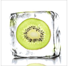 Kiwi schijf in ijsblokje